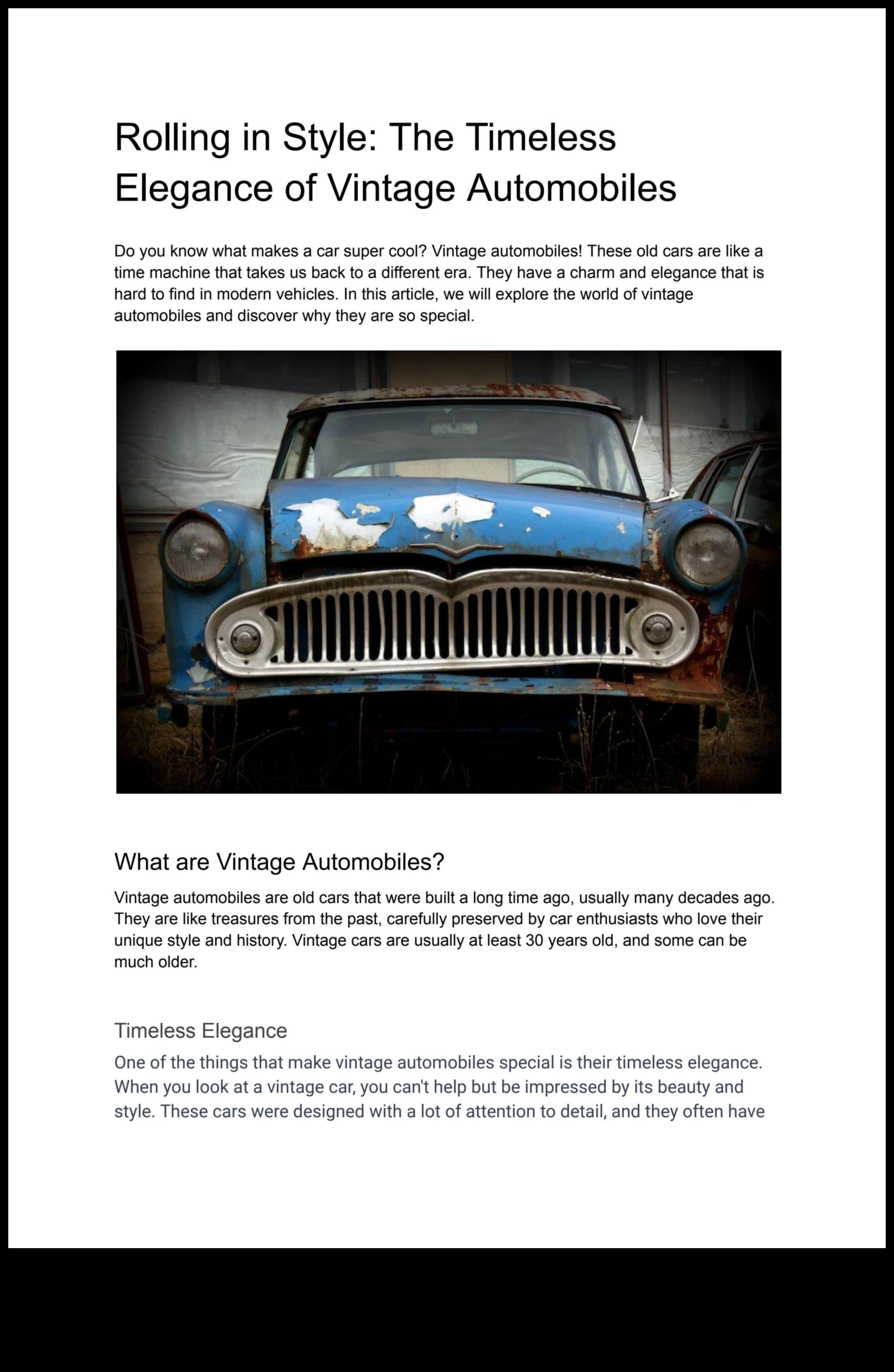 גלגלי הזמן: מכוניות קלאסיות והסיפורים שהם נושאים